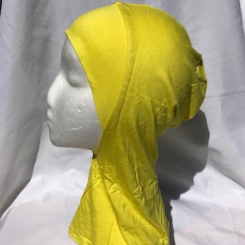 Sporty Adult Ninja Hijab Cap Yellow
